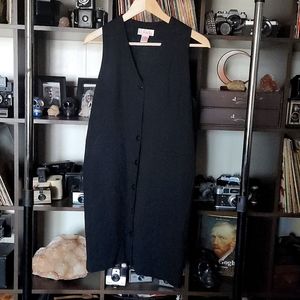 90s Black Vest Dress Sz 8